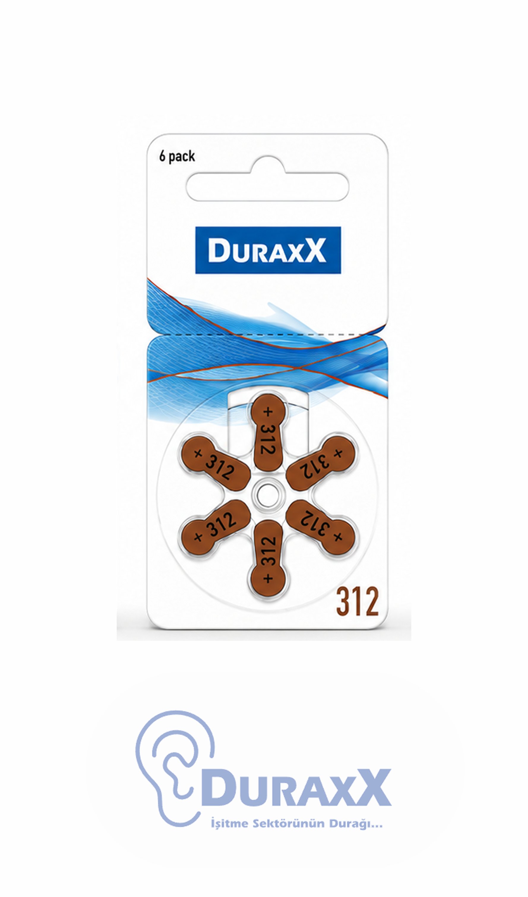 DURAXX 312 İŞİTME Cihazı Pili (6'lı Paket)