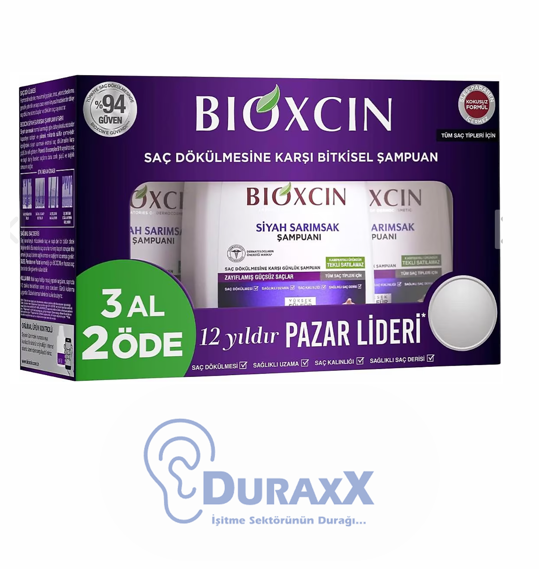 Bioxcin Şamp 300ml 3 Al 2 Öde Tüm(sarımsak)
