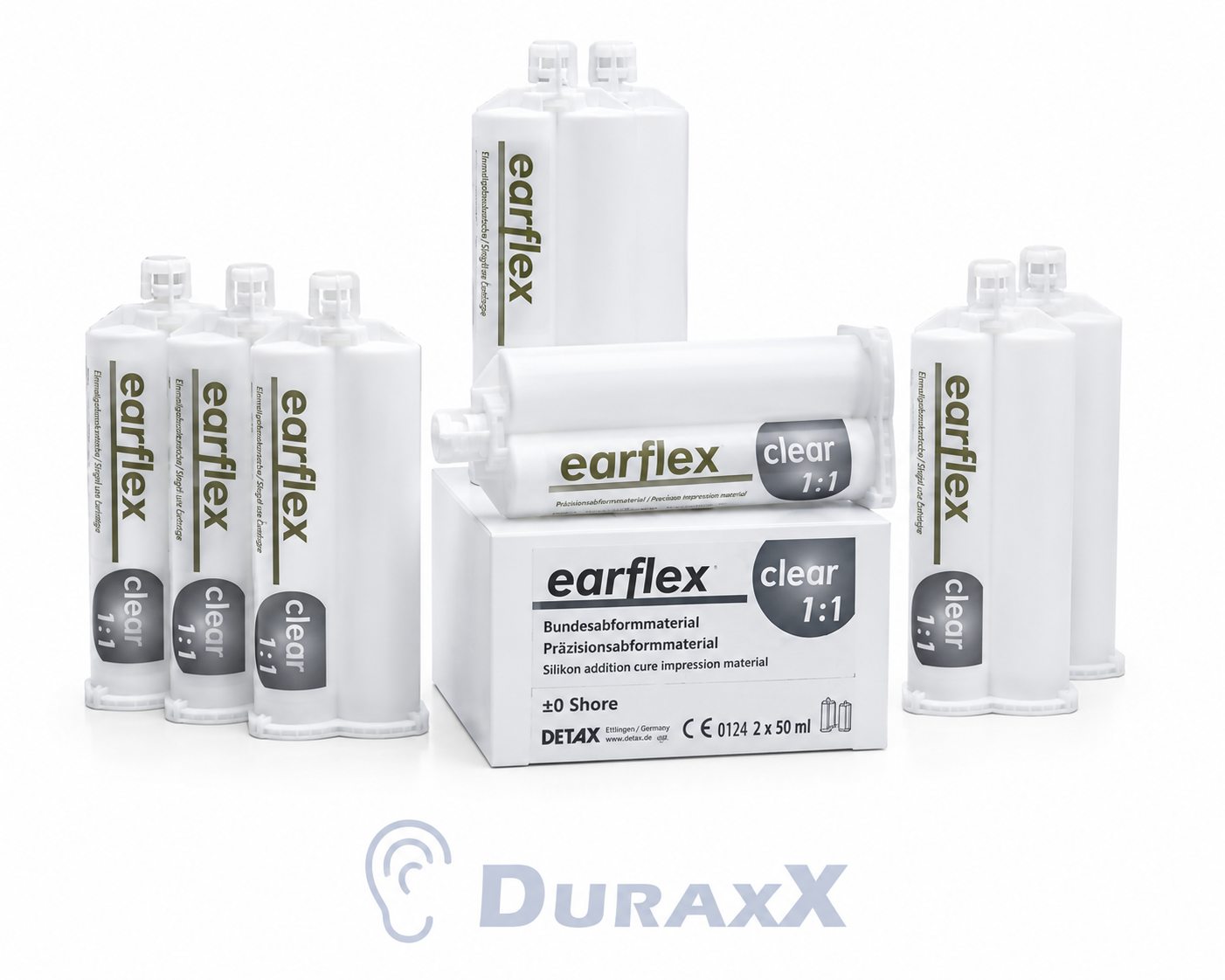 DETAX EARFLEX 8*40ML 40 SHORE CLEAR