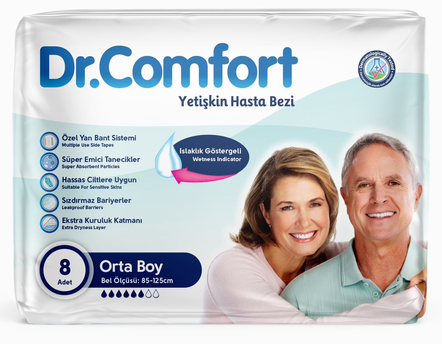 Dr. Comfort Hasta Bezi 8'li Medium
