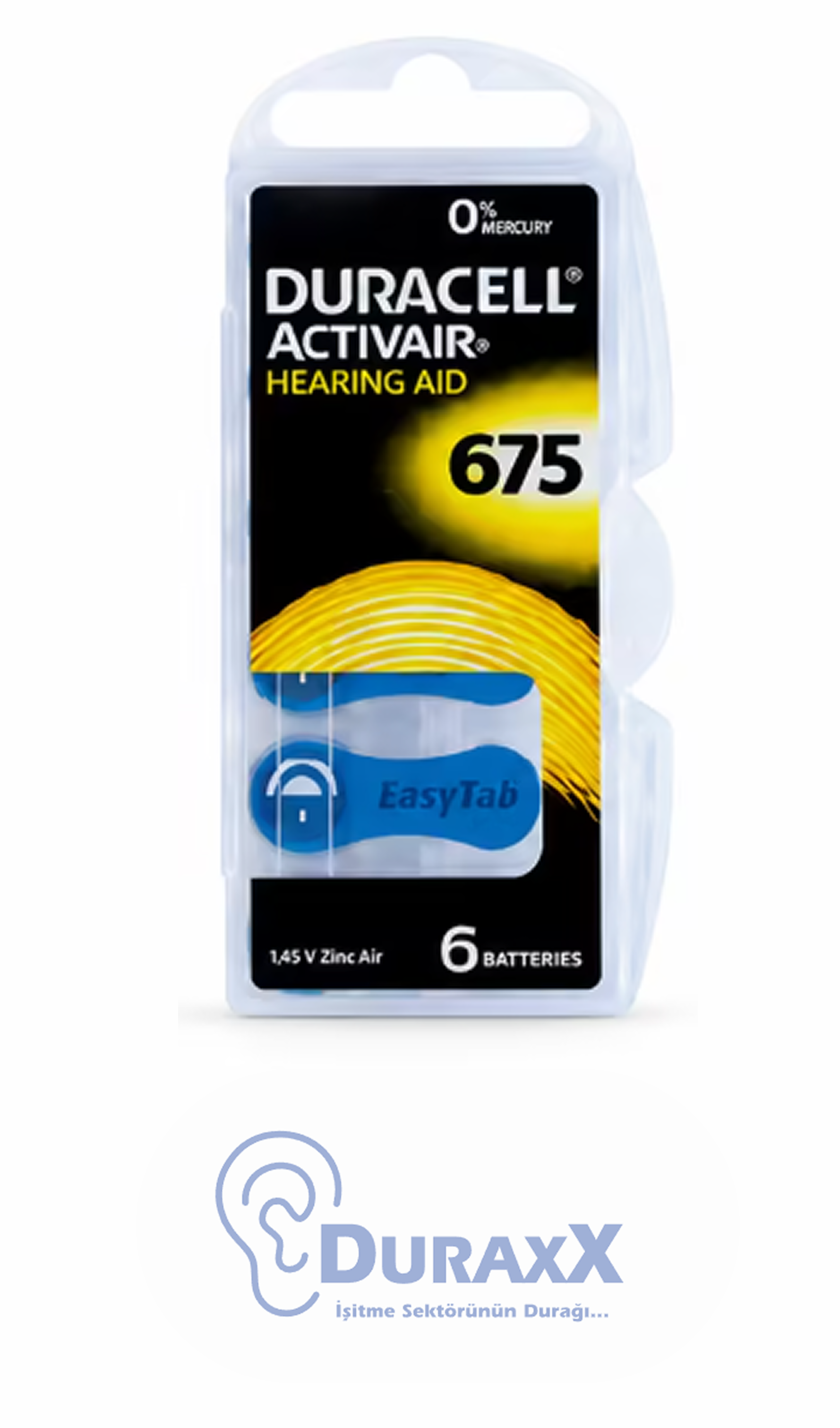 DURACELL 675 Activair İşitme Cihazı Pili (6'lı Paket)