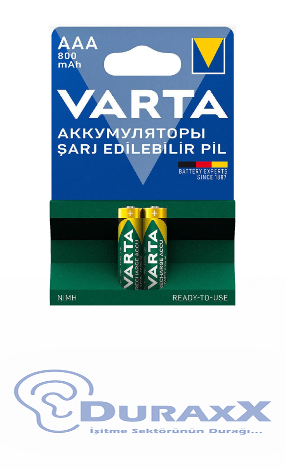 VARTA ŞARJ EDİL.AAA KALEM PİL 2Lİ(800mAH)