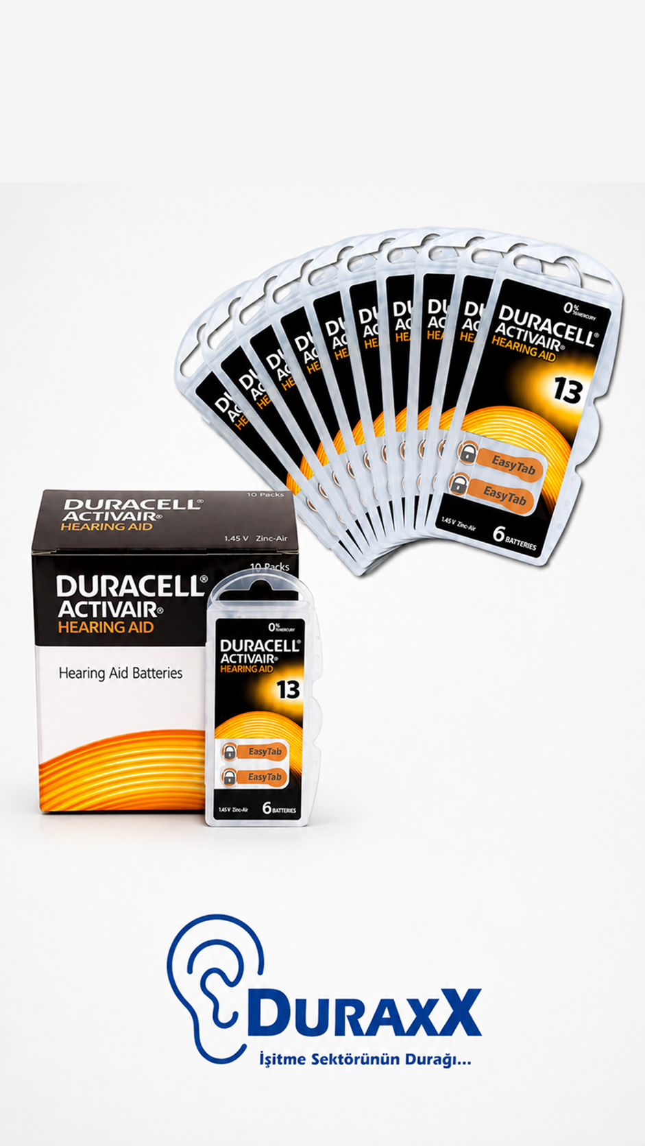 DURACELL 13 Activair İşitme Cihazı Pili (6'lı Paket)