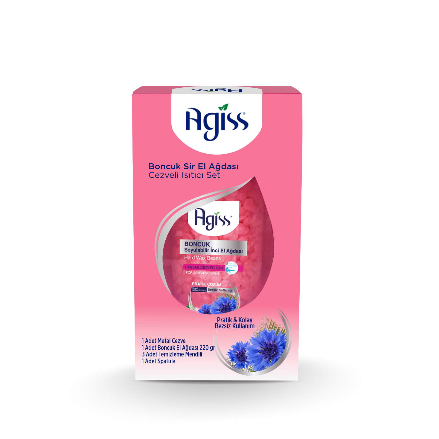 Agiss Ağda Isıtıcı Set Boncuk Cezve