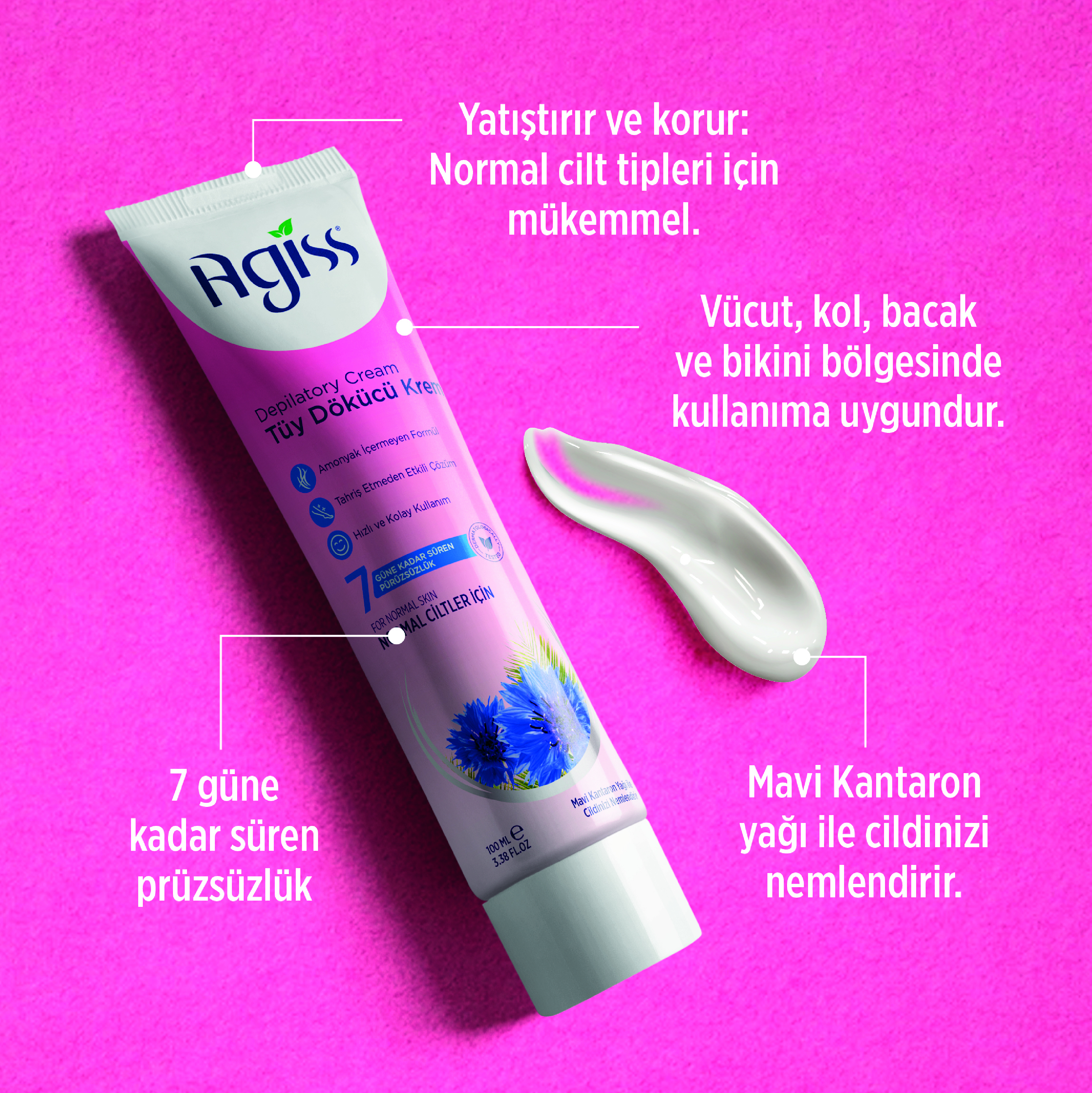 Agiss Tüy Dökücü Krem Normal Ciltler 100 ml. görsel 3