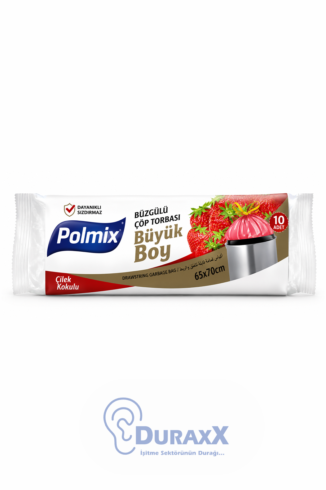 Polmix Çöp Poşeti Büyük Boy Çilek Kokulu (65x70)