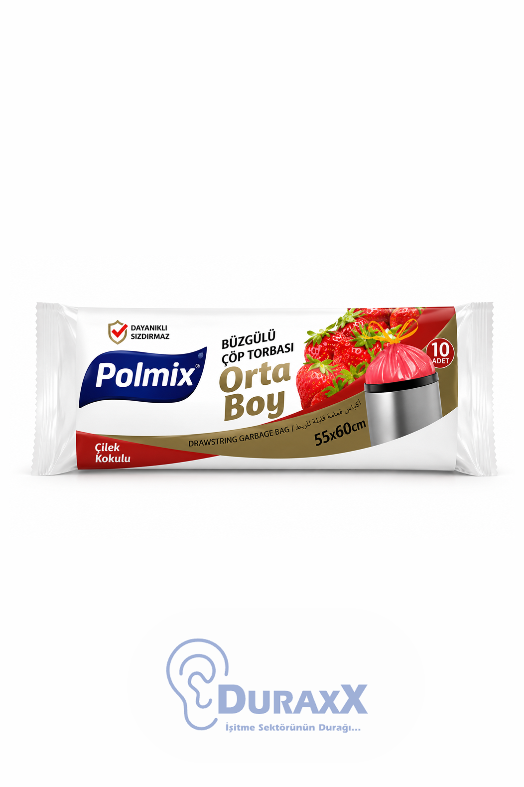 Polmix Çöp Poşeti Orta Boy Çilek Kokulu (55x60)