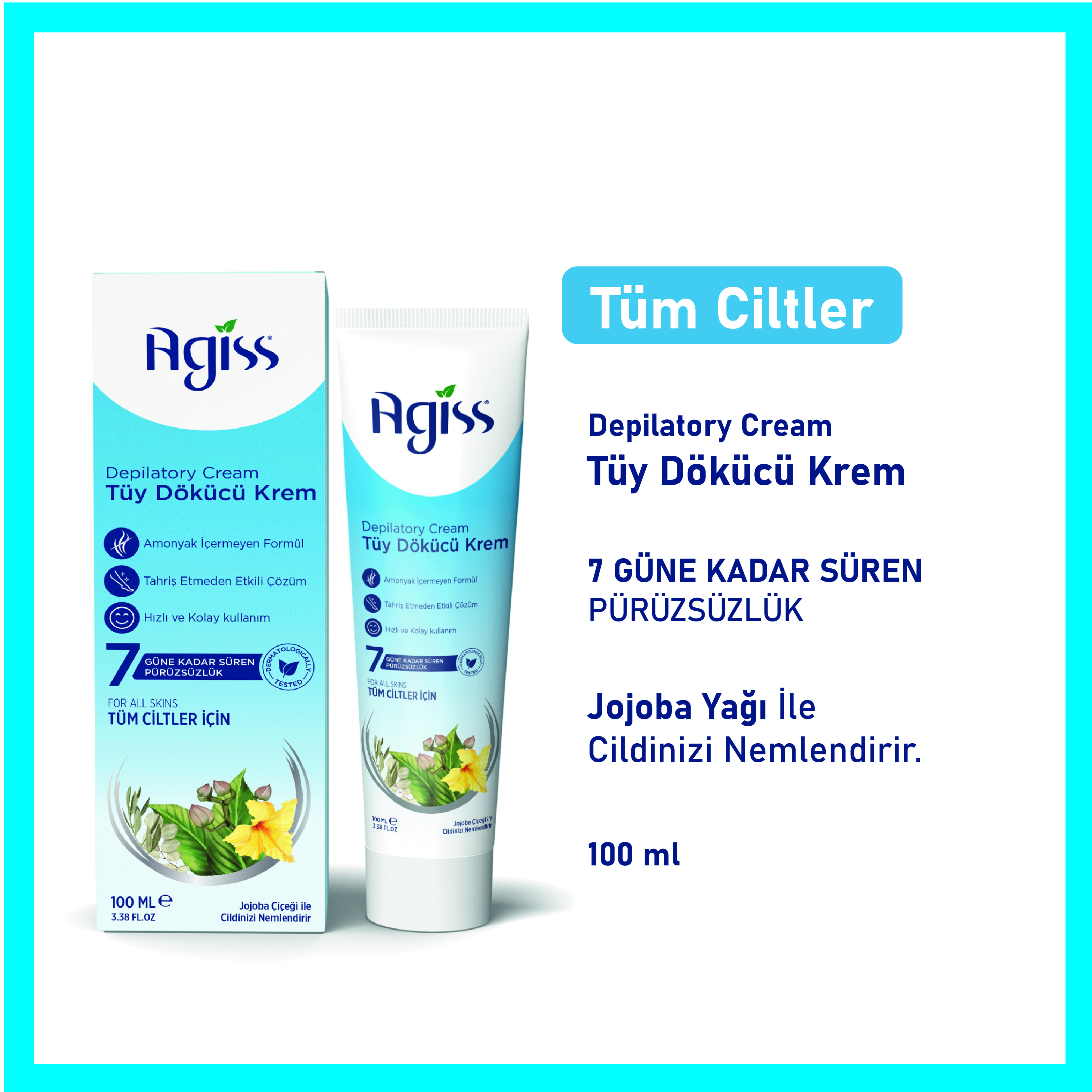 Agiss Tüy Dökücü Krem Tüm Ciltler 100ml. görsel 2