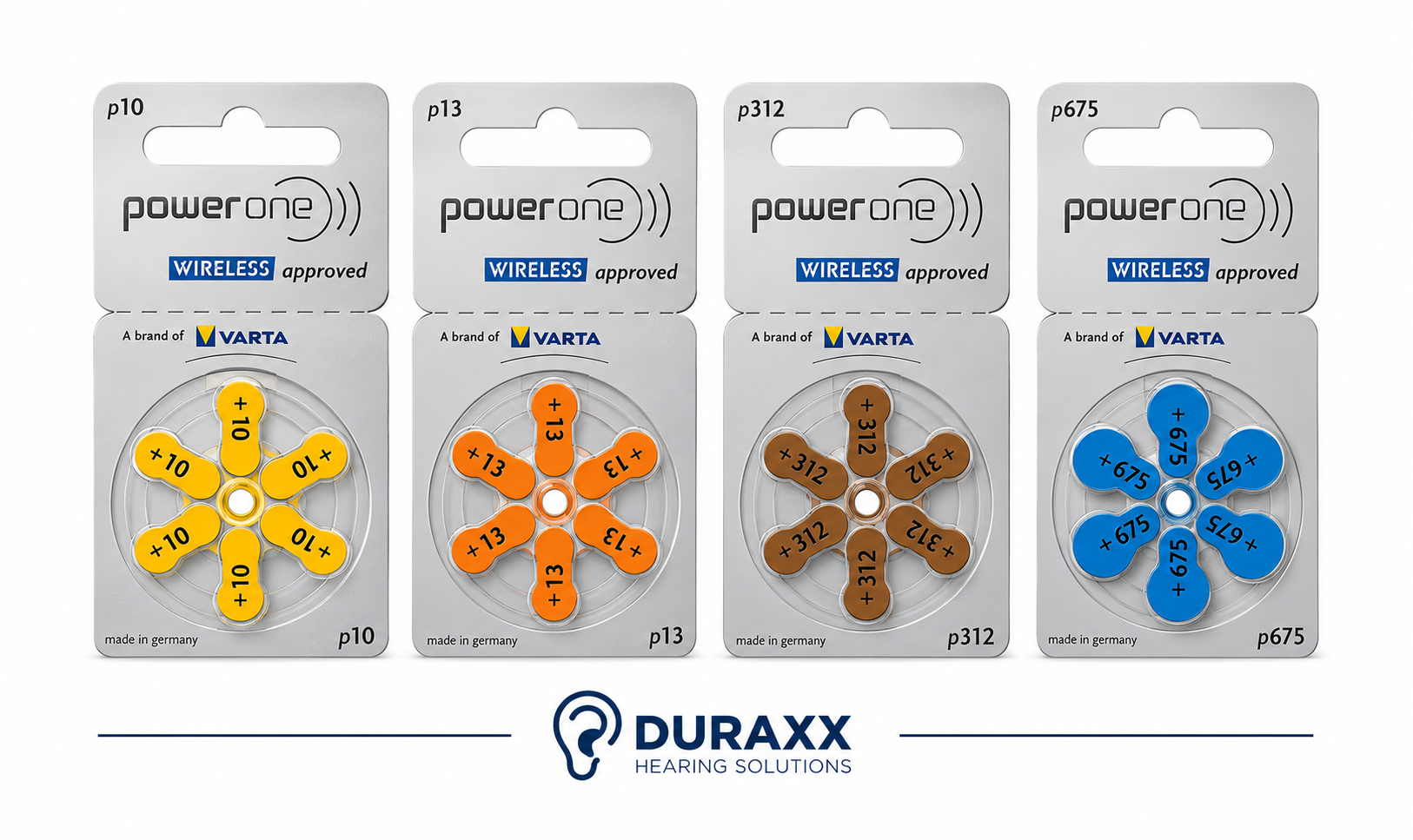 Powerone Wireless Approved İşitme Cihazı Pili (6'lı Paket)