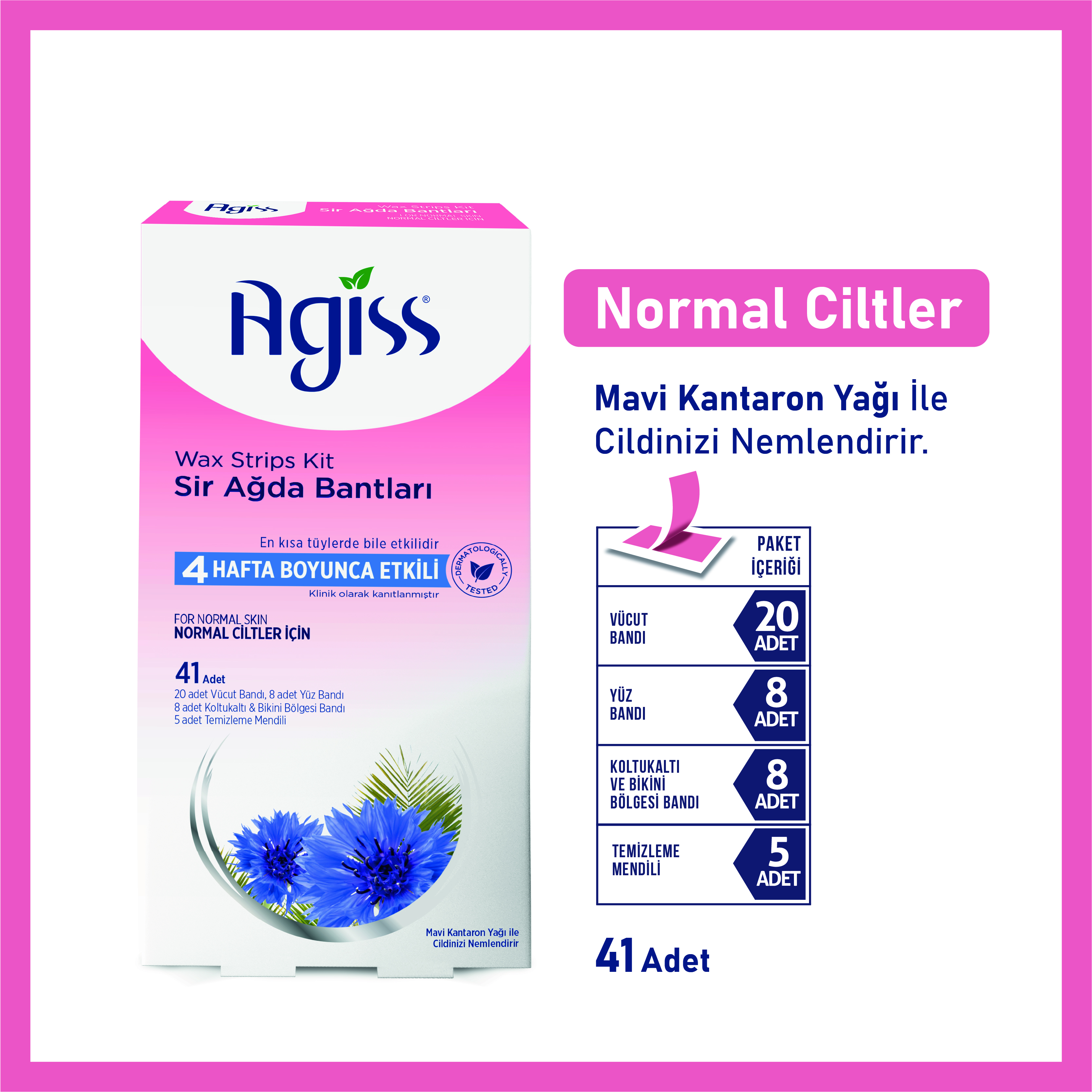 Agiss  Sir Ağda Bantl 41 ad. Kit Tüm Vücut  Normal Ciltler görsel 2