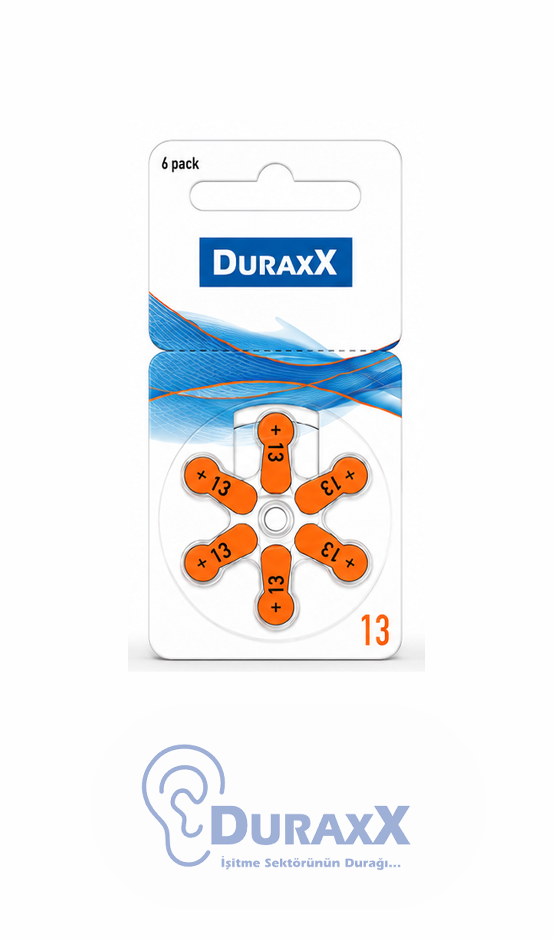 DURAXX 13 İŞİTME Cihazı Pili (6'lı Paket)