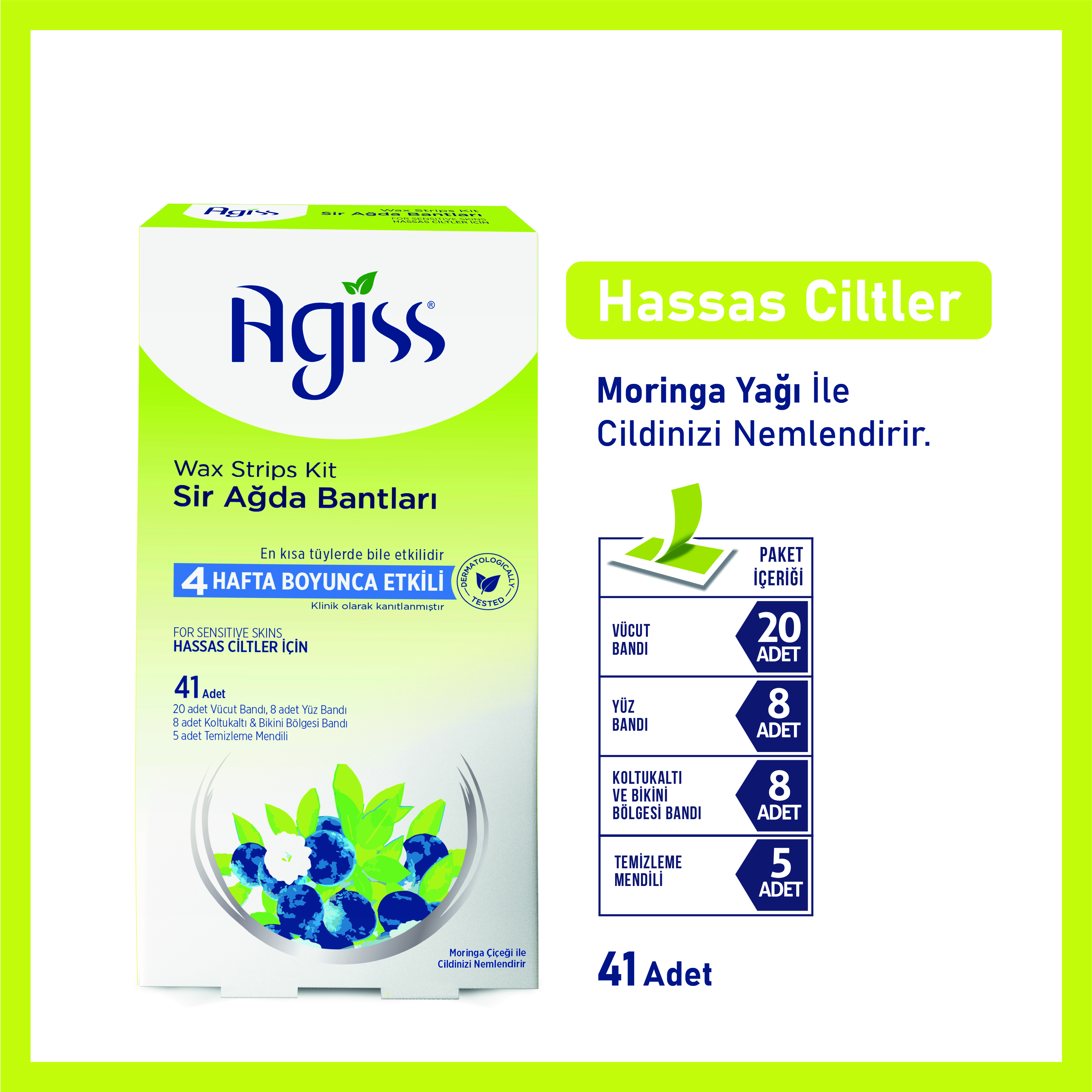 Agiss  Sir Ağda Bantl 41 ad. Kit Tüm Vücut  Hassas Ciltler görsel 2