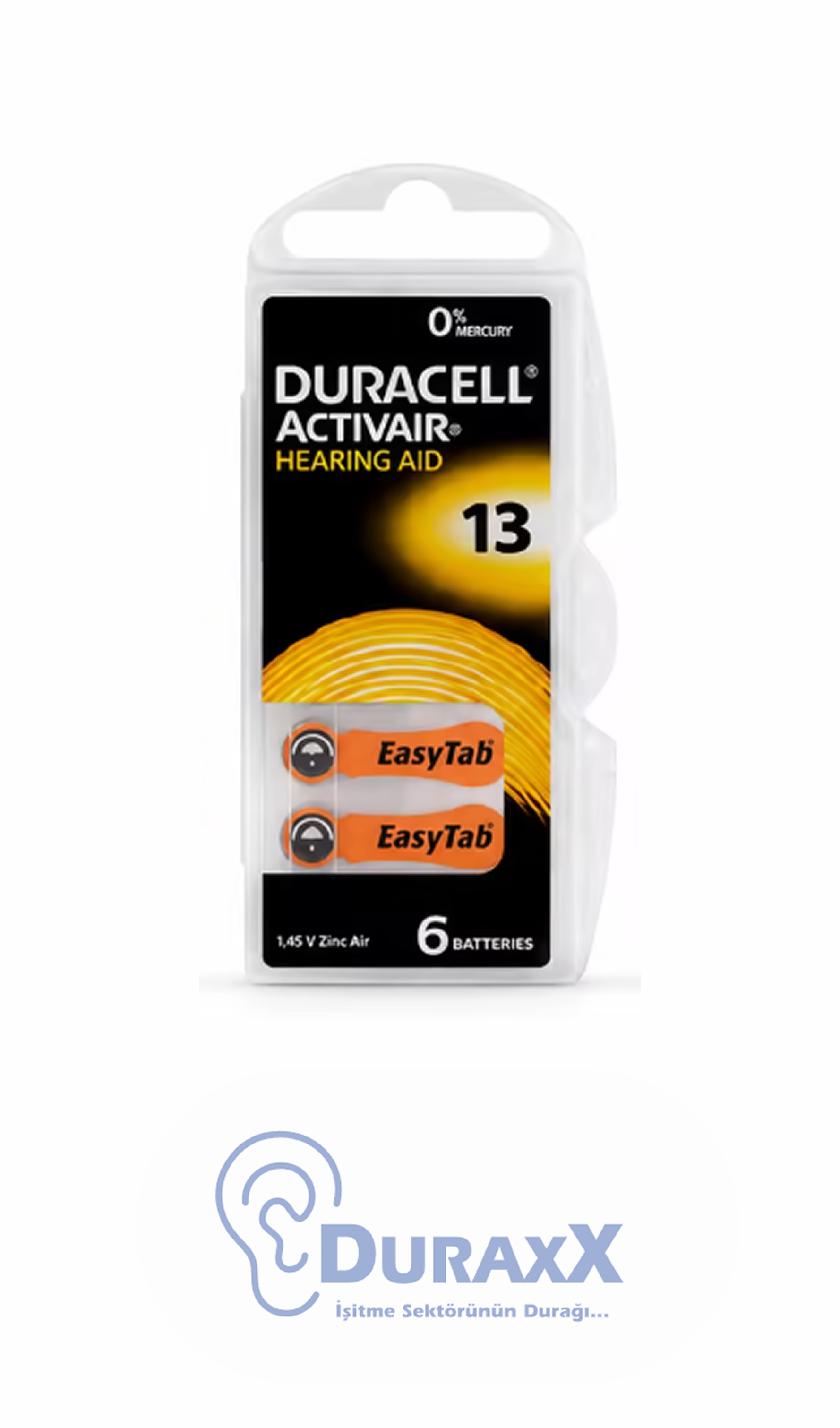 DURACELL 13 Activair İşitme Cihazı Pili (6'lı Paket)