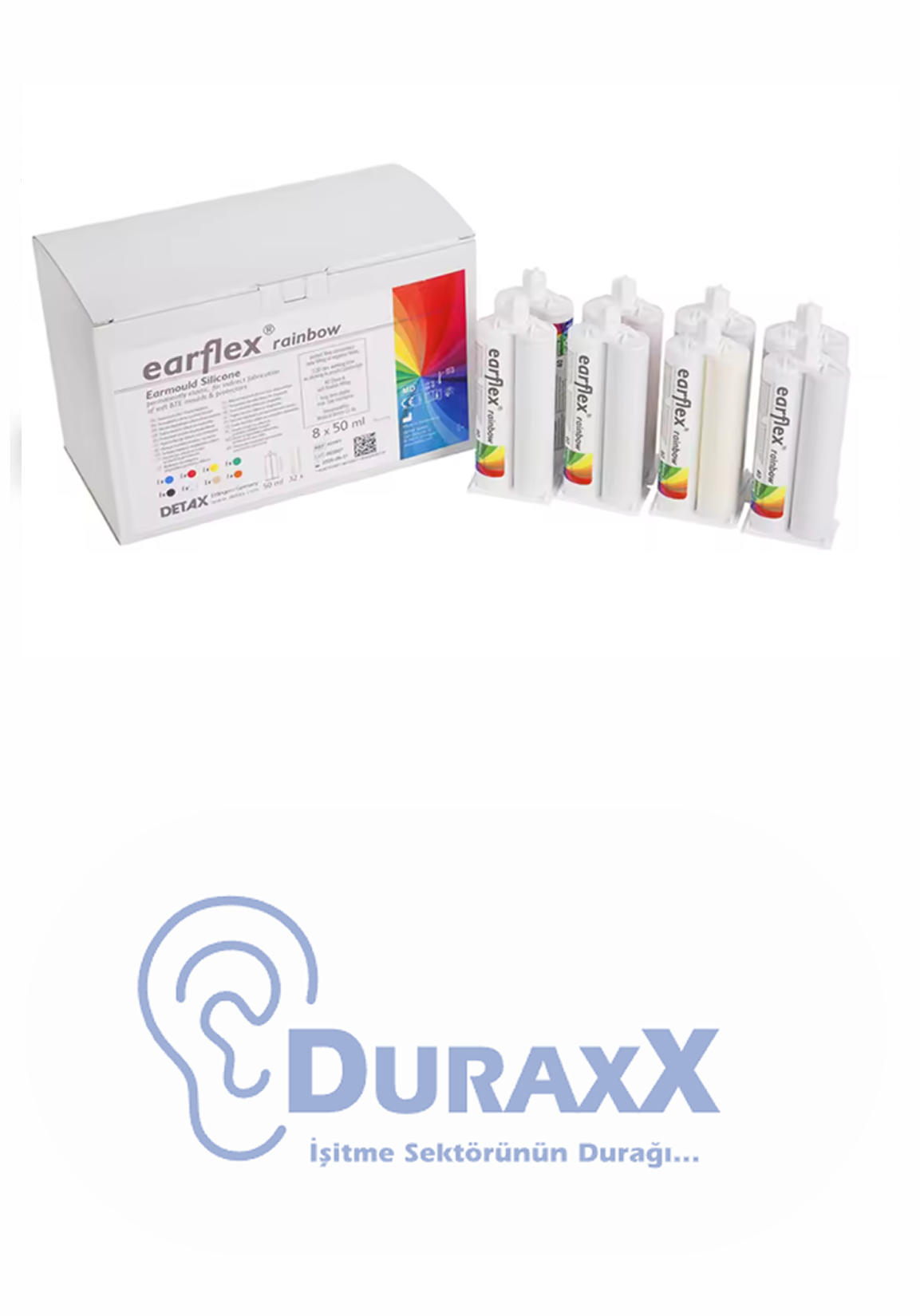 DETAX EARFLEX 8*50ML 40 SHORE RAİNBOW
