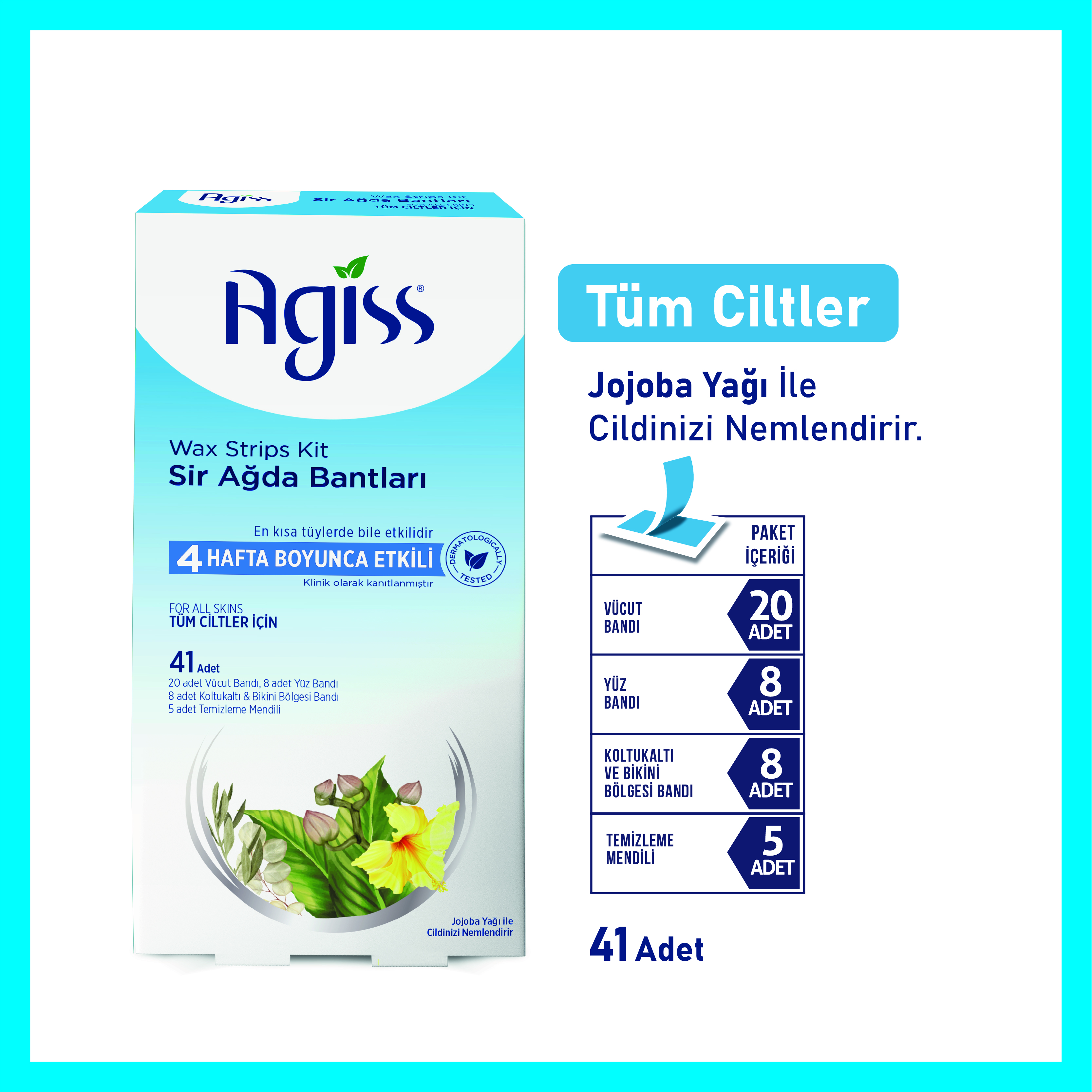 Agiss  Sir Ağda Bantl 41 ad. Kit Tüm Vücut  Tüm Ciltler görsel 2