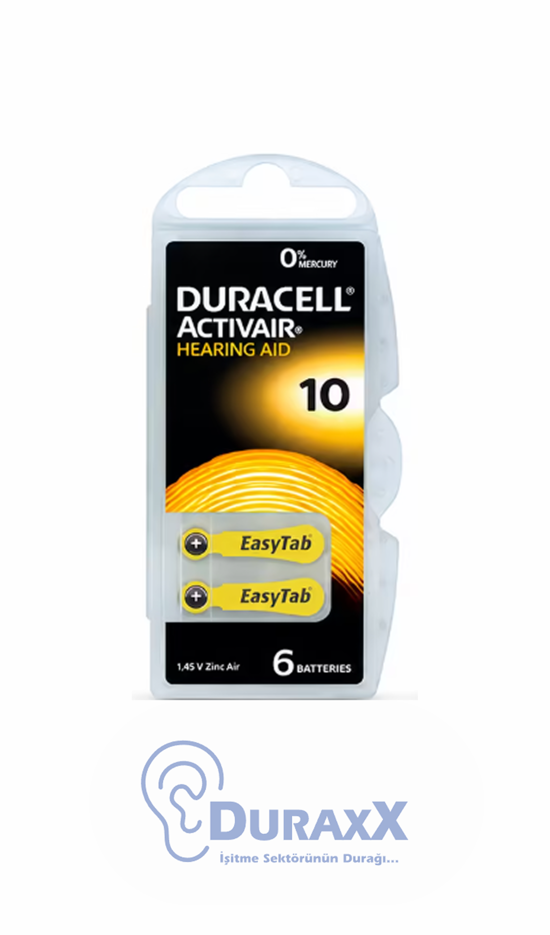 DURACELL 10 Activair İşitme Cihazı Pili (6'lı Paket)