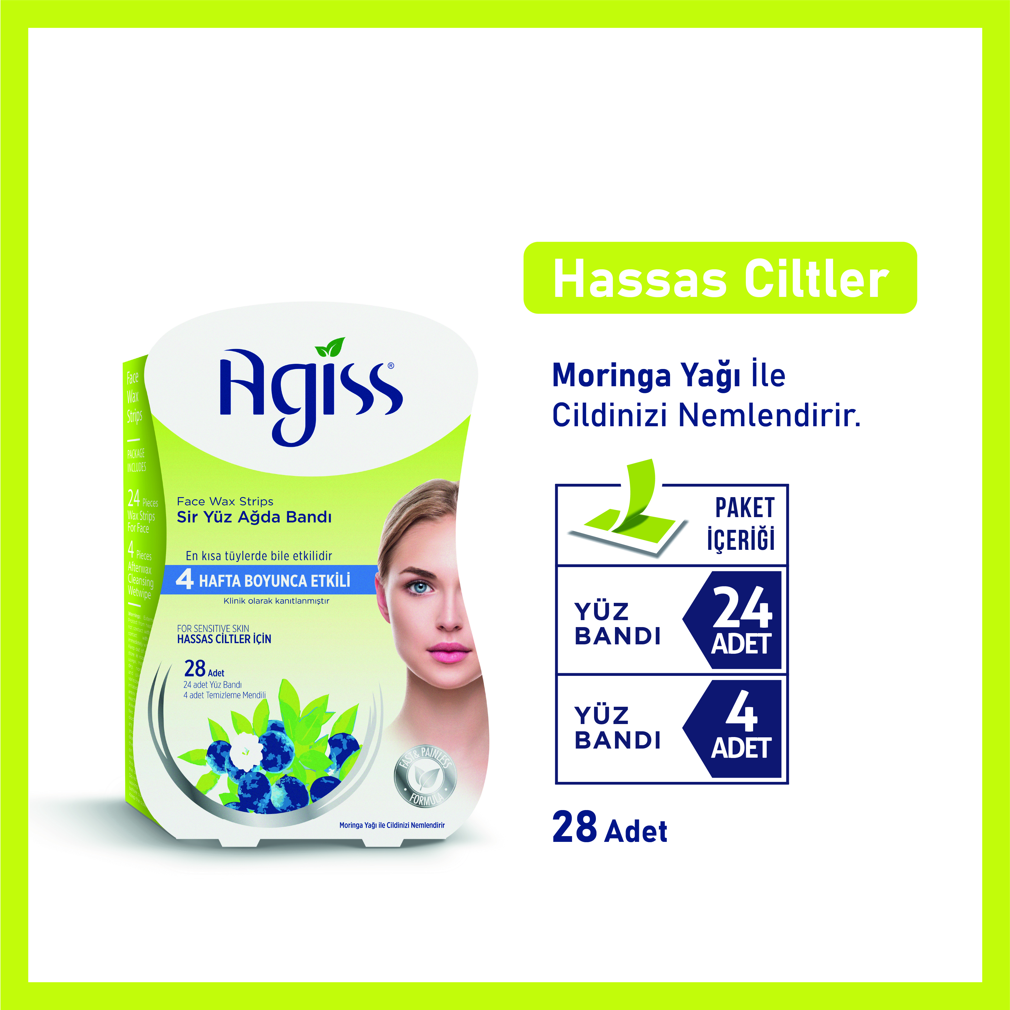 Agiss  Sir Ağda Bandı Yüz Bölgesi 28 ad. Hassas Ciltler görsel 2