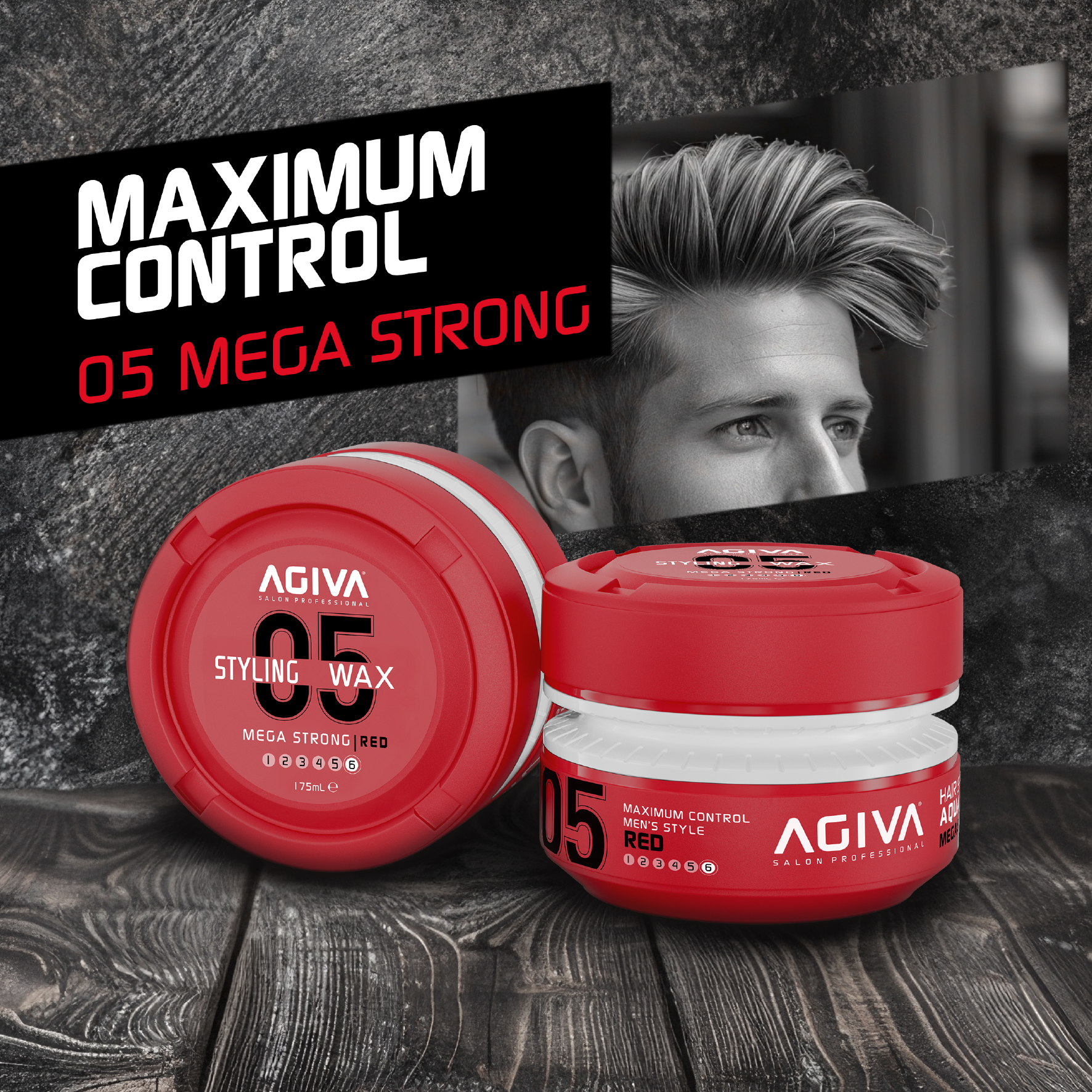 Agiva Hair Styling Aqua WAX Mega Strong Kırmızı 05 (155 ml.) görsel 3