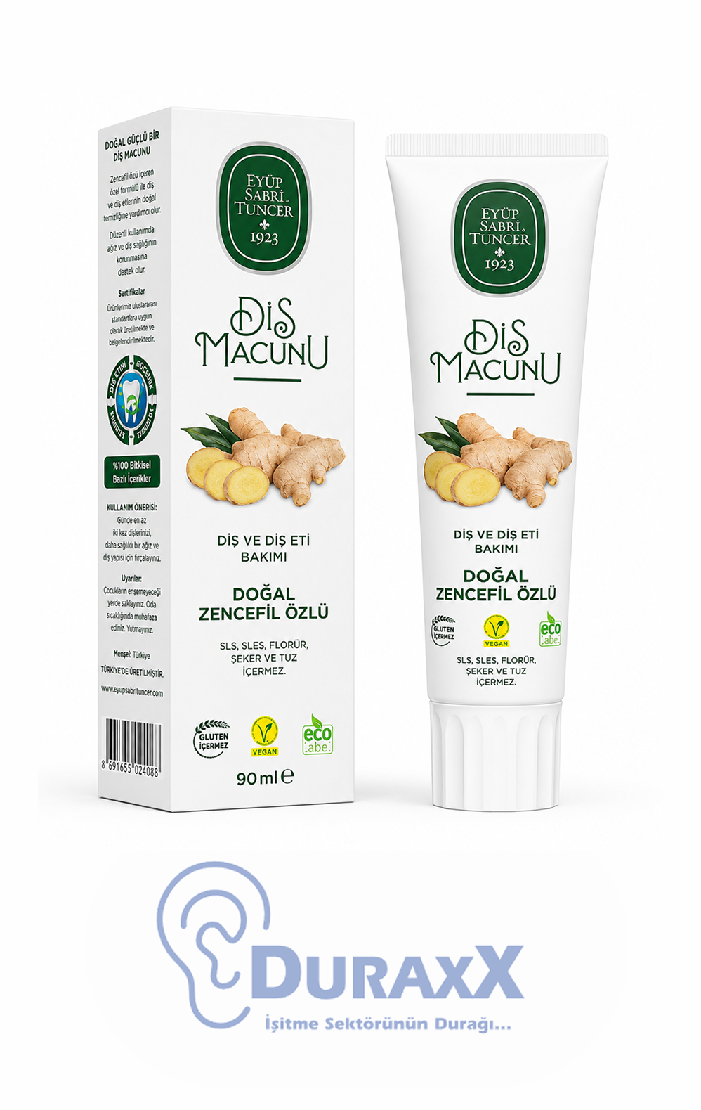 Eyüp Sabri Diş Macunu Zencefil Özlü 90 ml.