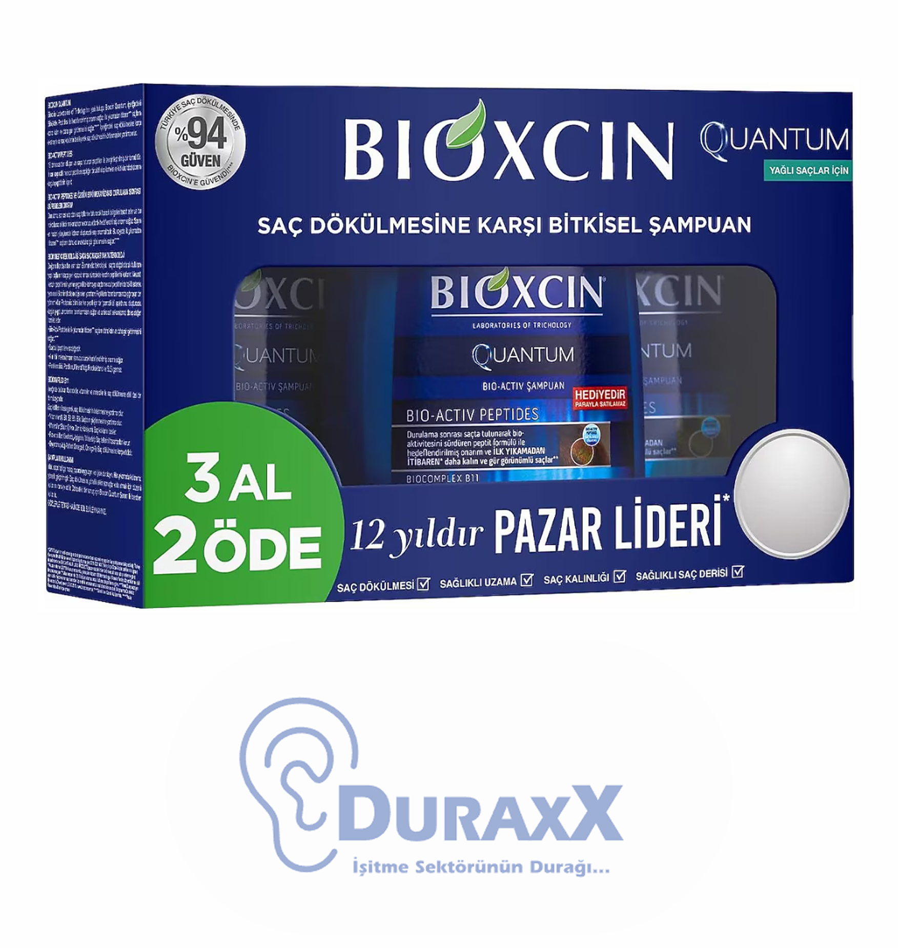 Bioxcin Şamp 300ml 3al 2 Öde Quantum Yağlı Saçlar için