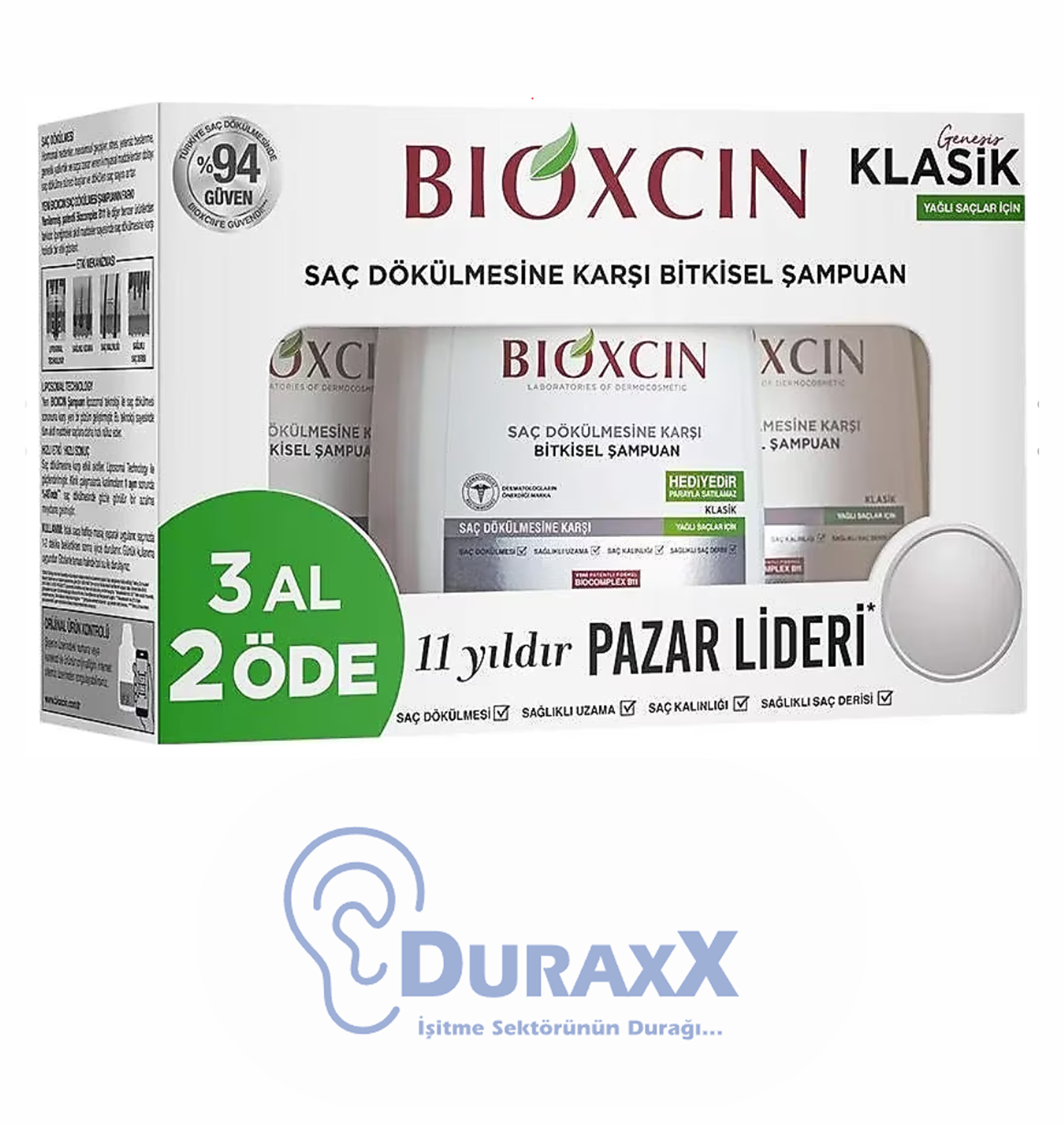 Bioxcin Şamp 300m Klasik 3 Al 2 Öde Yağlı