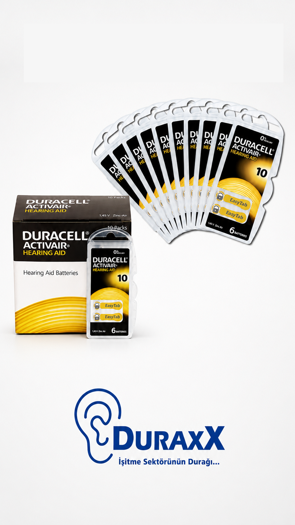 DURACELL 10 Activair İşitme Cihazı Pili (6'lı Paket)