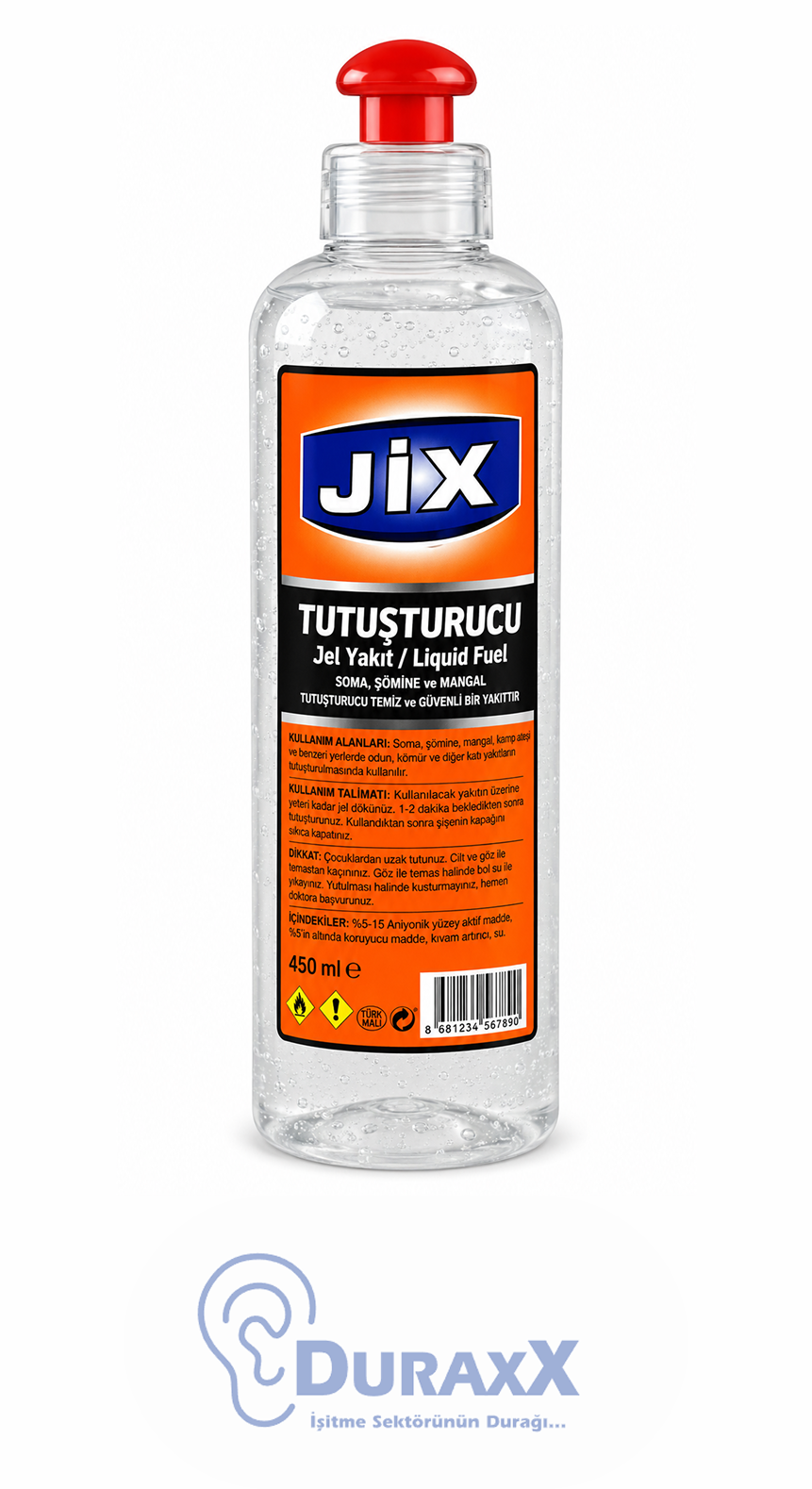 Jix Yakıt Tutuşturucu Jel 450ml.