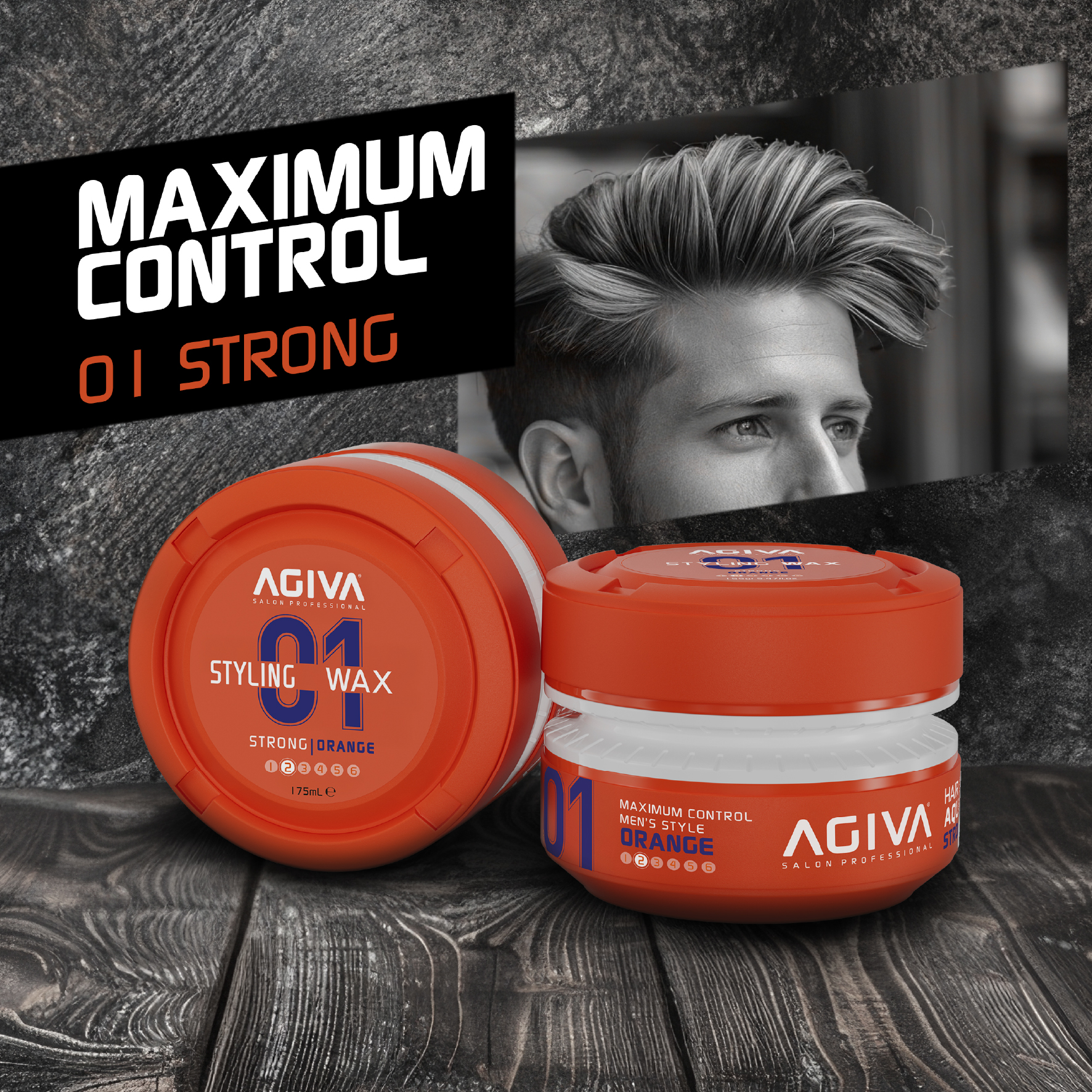 Agiva Hair Styling Aqua WAX Strong Turuncu 01 (155 ml.) görsel 3