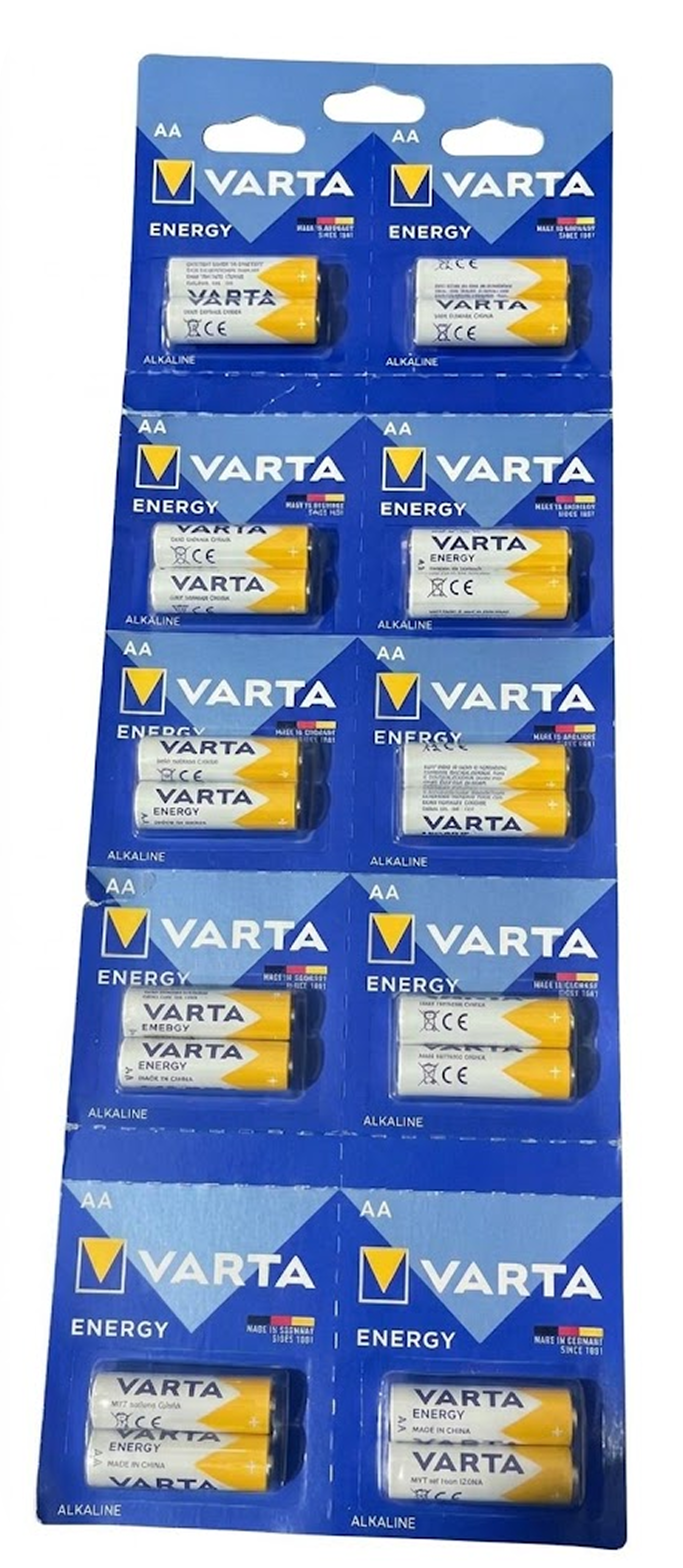 Varta Energy Kartela Kalem Pil AA